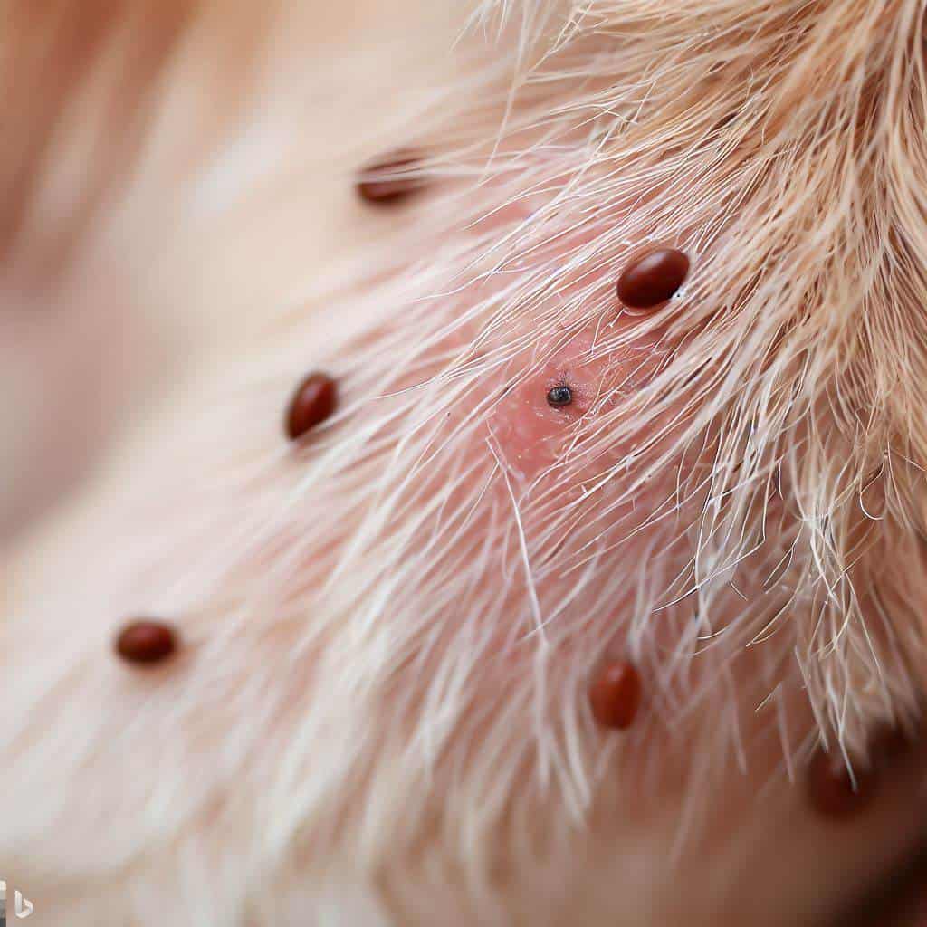 dog tick bites